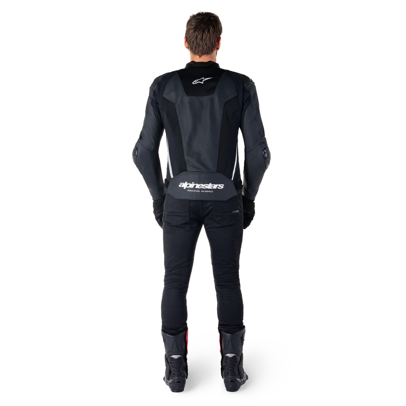 Alpinestars Missile 3 Airflow Μαύρο και λευκό δερμάτινο μπουφάν μοτοσικλέτας