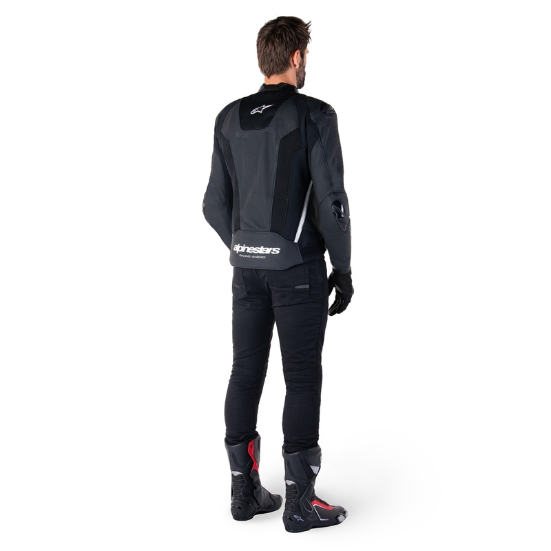 Alpinestars Missile 3 Airflow Μαύρο και λευκό δερμάτινο μπουφάν μοτοσικλέτας