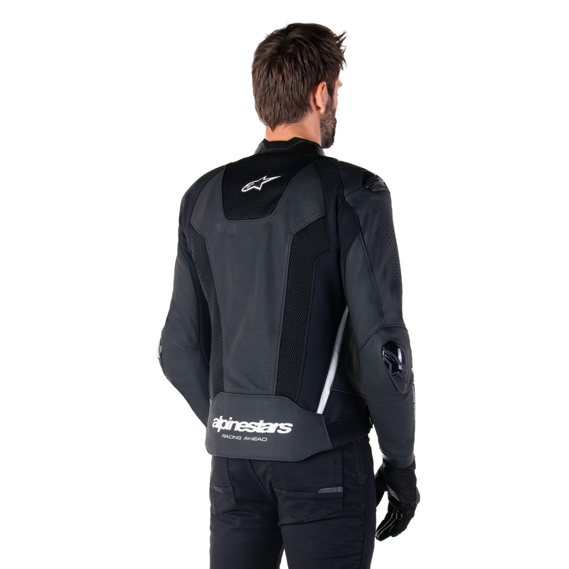 Alpinestars Missile 3 Airflow Μαύρο και λευκό δερμάτινο μπουφάν μοτοσικλέτας