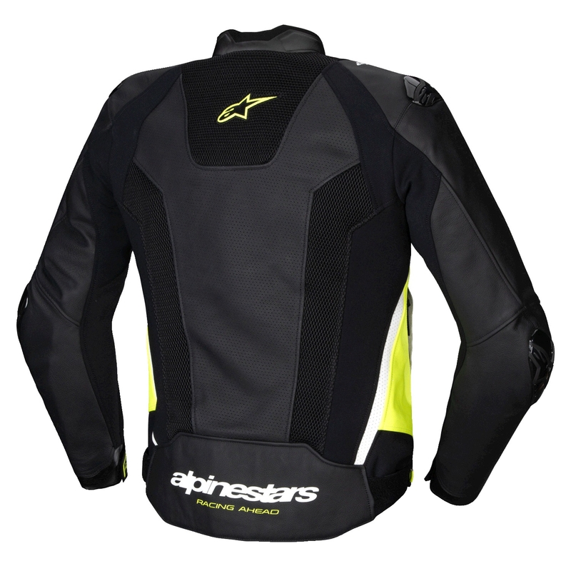 Alpinestars Missile 3 Airflow Black-Fluo Yellow-White Δερμάτινο μπουφάν μοτοσικλέτας