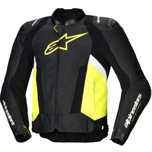 Alpinestars Missile 3 Airflow Black-Fluo Yellow-White Δερμάτινο μπουφάν μοτοσικλέτας
