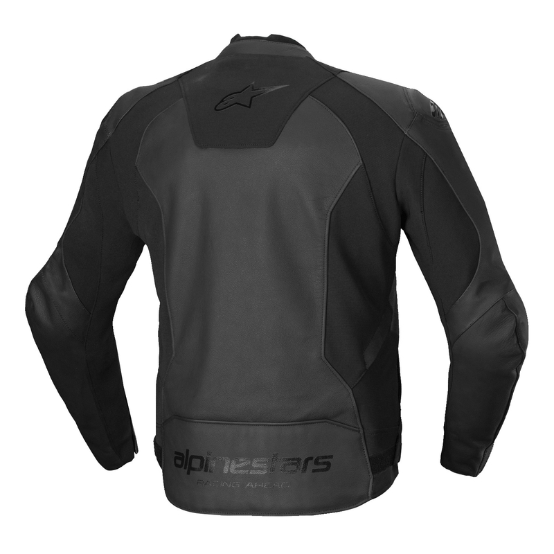 Alpinestars Faster 3 Μαύρο δερμάτινο μπουφάν μοτοσικλέτας