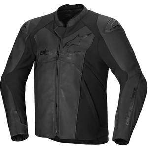 Alpinestars Faster 3 Μαύρο δερμάτινο μπουφάν μοτοσικλέτας