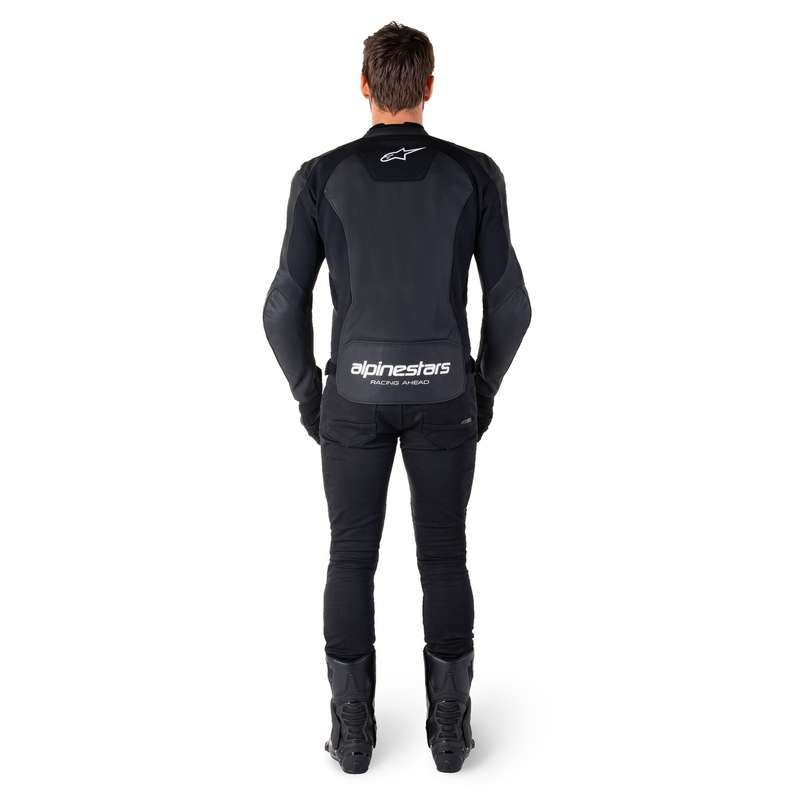Alpinestars Faster 3 ασπρόμαυρο δερμάτινο μπουφάν μοτοσικλέτας