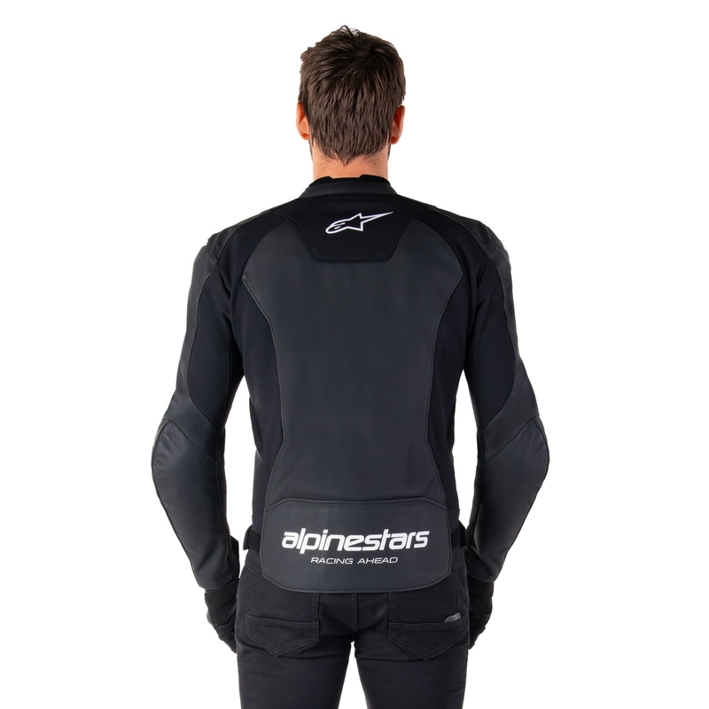 Alpinestars Faster 3 ασπρόμαυρο δερμάτινο μπουφάν μοτοσικλέτας