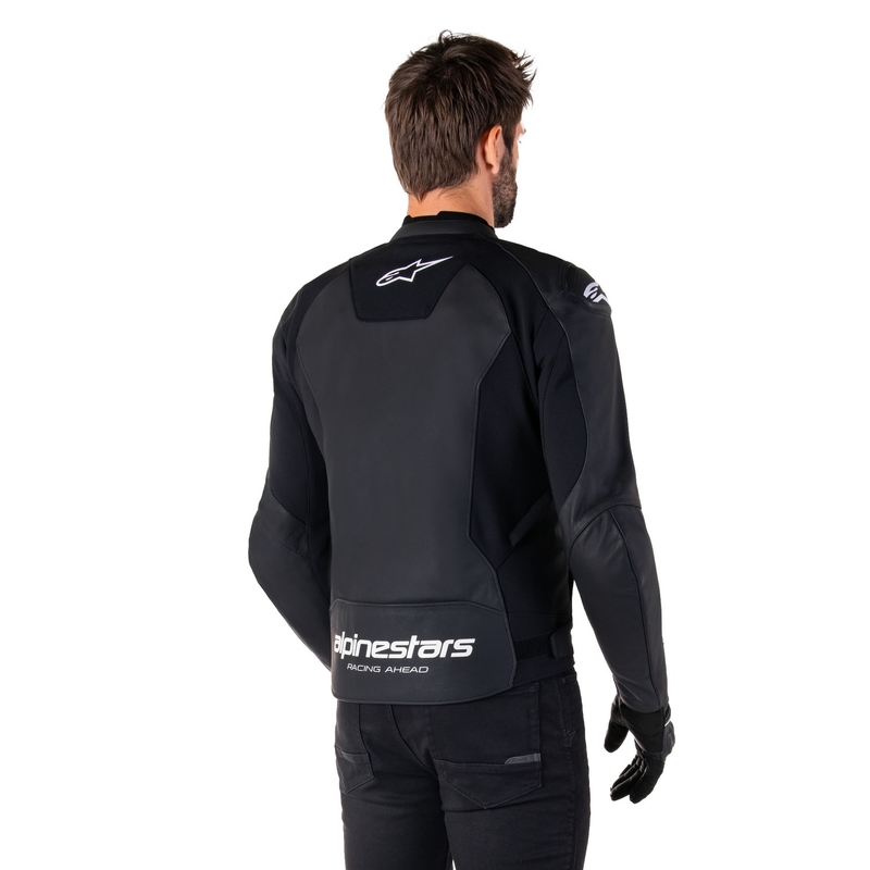 Alpinestars Faster 3 ασπρόμαυρο δερμάτινο μπουφάν μοτοσικλέτας
