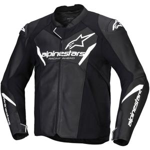 Alpinestars Faster 3 ασπρόμαυρο δερμάτινο μπουφάν μοτοσικλέτας