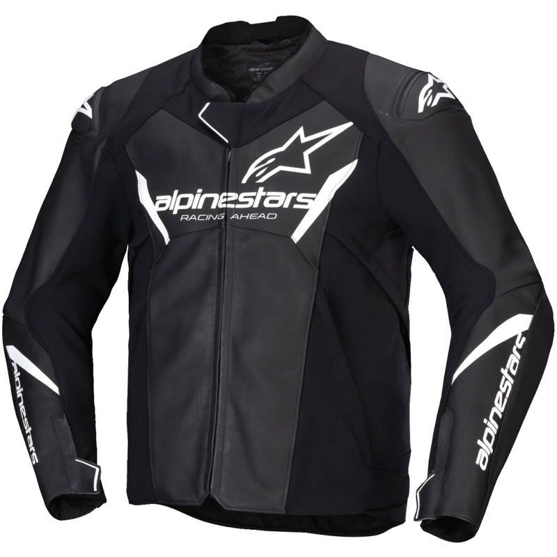 Alpinestars Faster 3 ασπρόμαυρο δερμάτινο μπουφάν μοτοσικλέτας