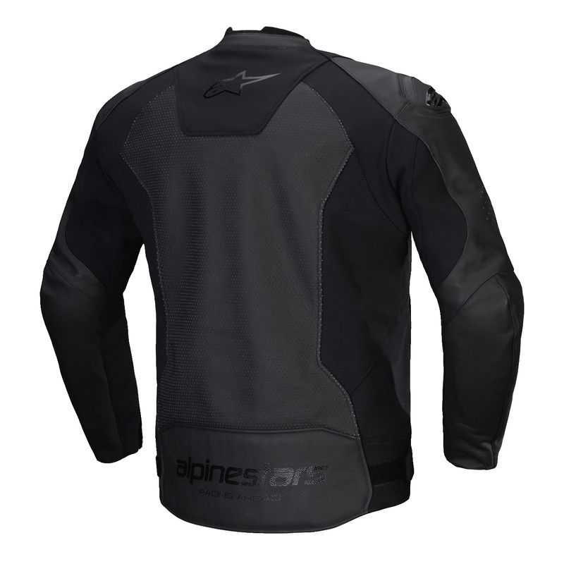 Alpinestars Faster 3 Airflow Μαύρο δερμάτινο μπουφάν μοτοσικλέτας