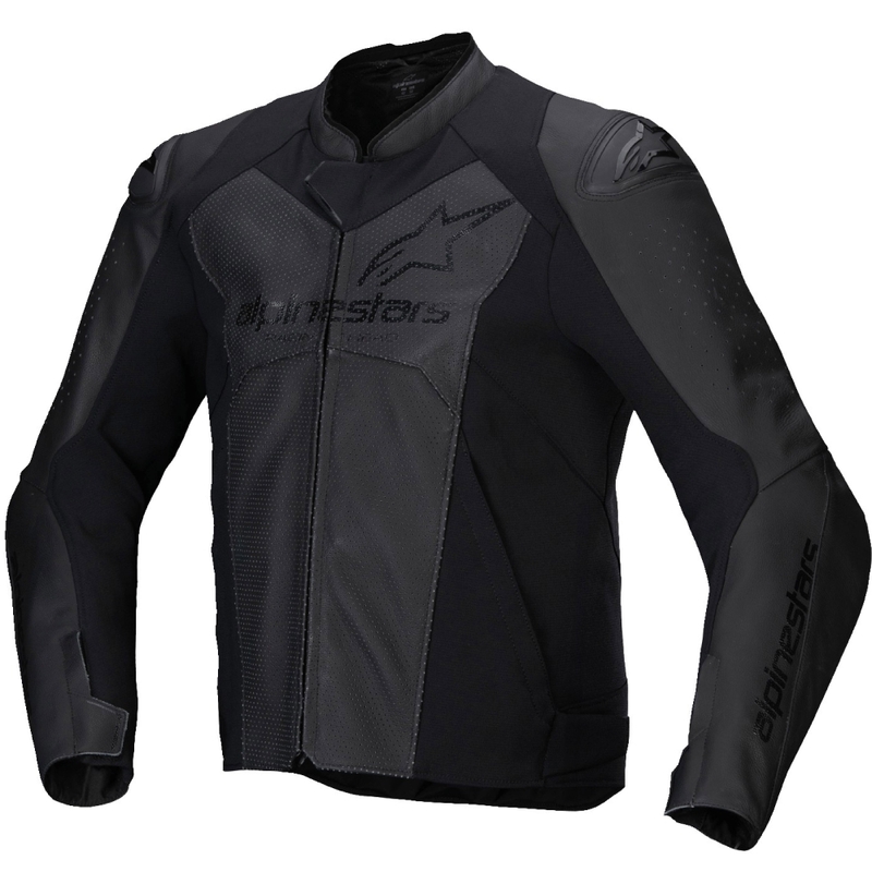 Alpinestars Faster 3 Airflow Μαύρο δερμάτινο μπουφάν μοτοσικλέτας