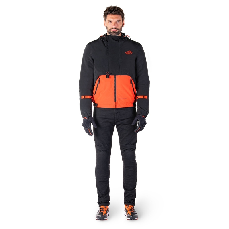 Alpinestars Mootant Αδιάβροχο Parka μαύρο-φλούο πορτοκαλί