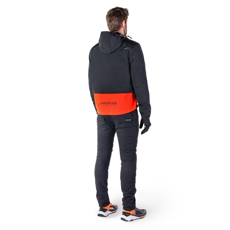 Alpinestars Mootant Αδιάβροχο Parka μαύρο-φλούο πορτοκαλί