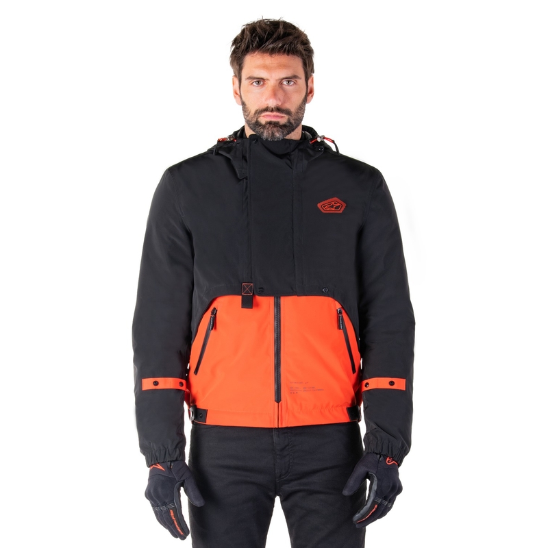 Alpinestars Mootant Αδιάβροχο Parka μαύρο-φλούο πορτοκαλί