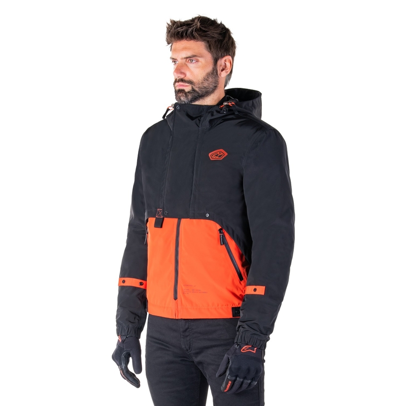 Alpinestars Mootant Αδιάβροχο Parka μαύρο-φλούο πορτοκαλί
