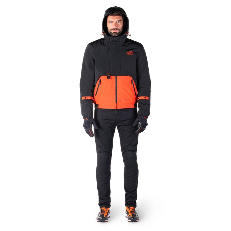 Alpinestars Mootant Αδιάβροχο Parka μαύρο-φλούο πορτοκαλί