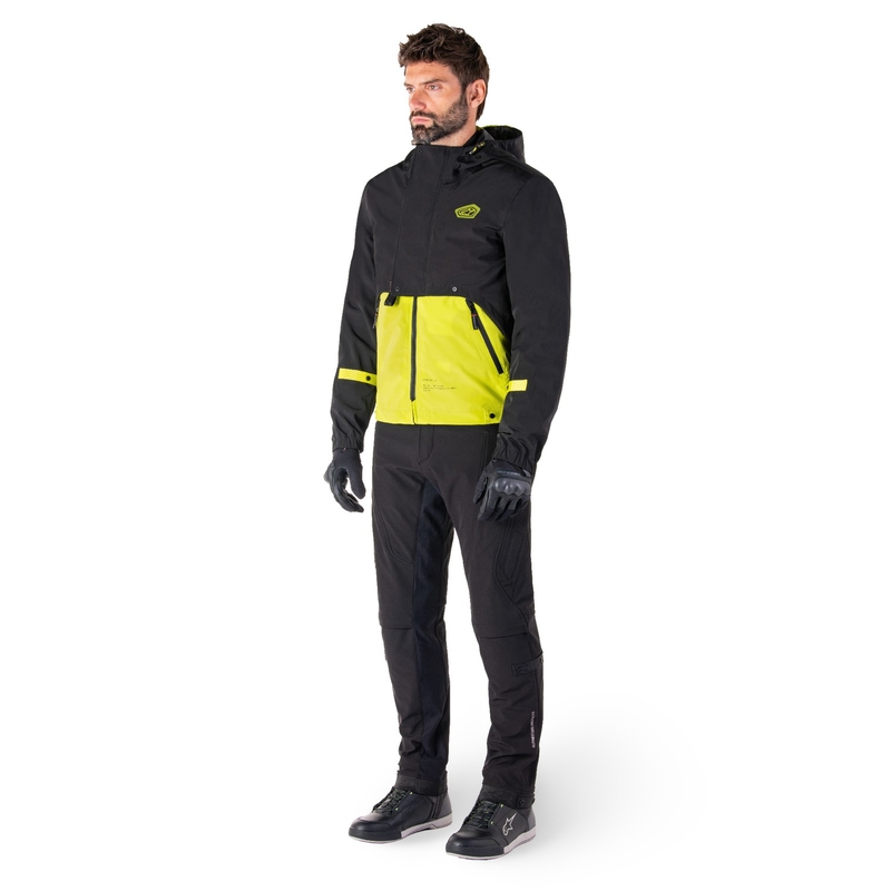 Alpinestars Mootant Αδιάβροχο Parka Μαύρο-Κίτρινο φλούο