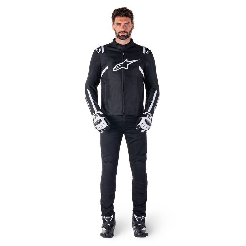 Alpinestars T-SPS 2 Αδιάβροχο ασπρόμαυρο μπουφάν μοτοσικλέτας