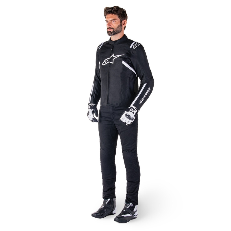 Alpinestars T-SPS 2 Αδιάβροχο ασπρόμαυρο μπουφάν μοτοσικλέτας