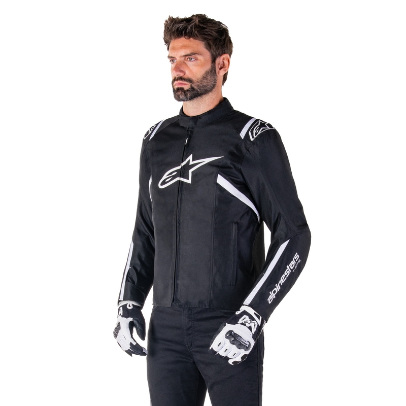 Alpinestars T-SPS 2 Αδιάβροχο ασπρόμαυρο μπουφάν μοτοσικλέτας
