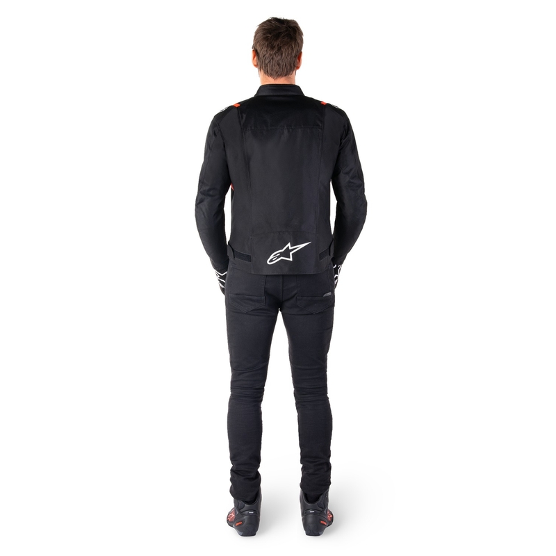 Alpinestars T-SPS 2 αδιάβροχο μπουφάν μοτοσικλέτας μαύρο-λευκό-φλούο κόκκινο