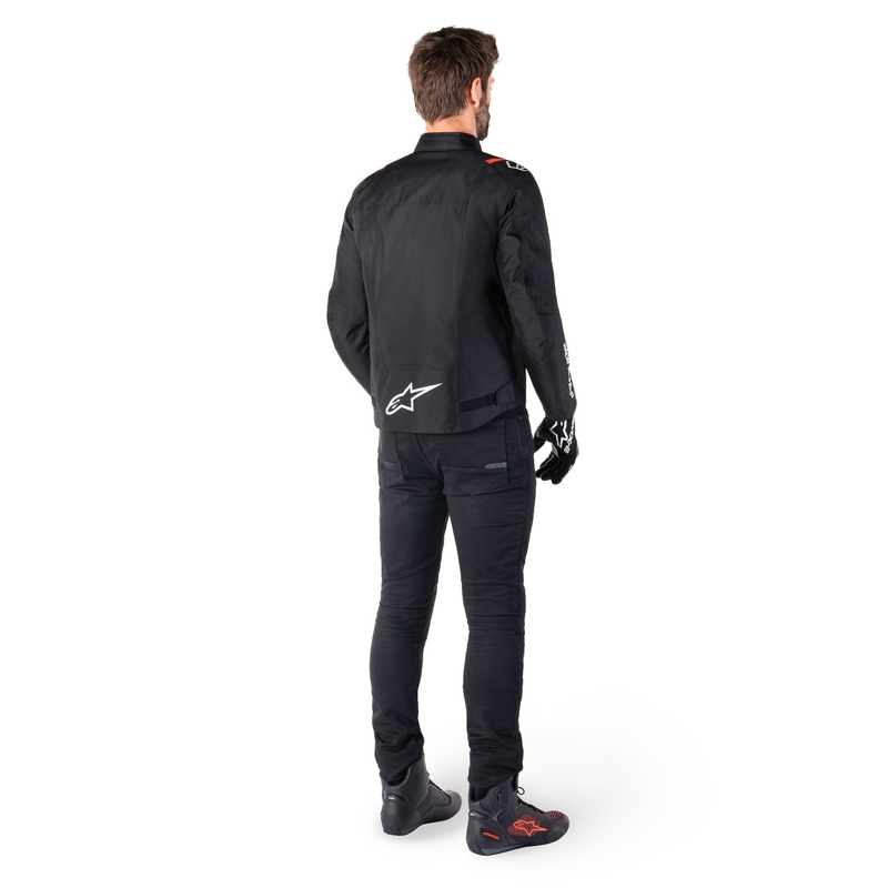 Alpinestars T-SPS 2 αδιάβροχο μπουφάν μοτοσικλέτας μαύρο-λευκό-φλούο κόκκινο
