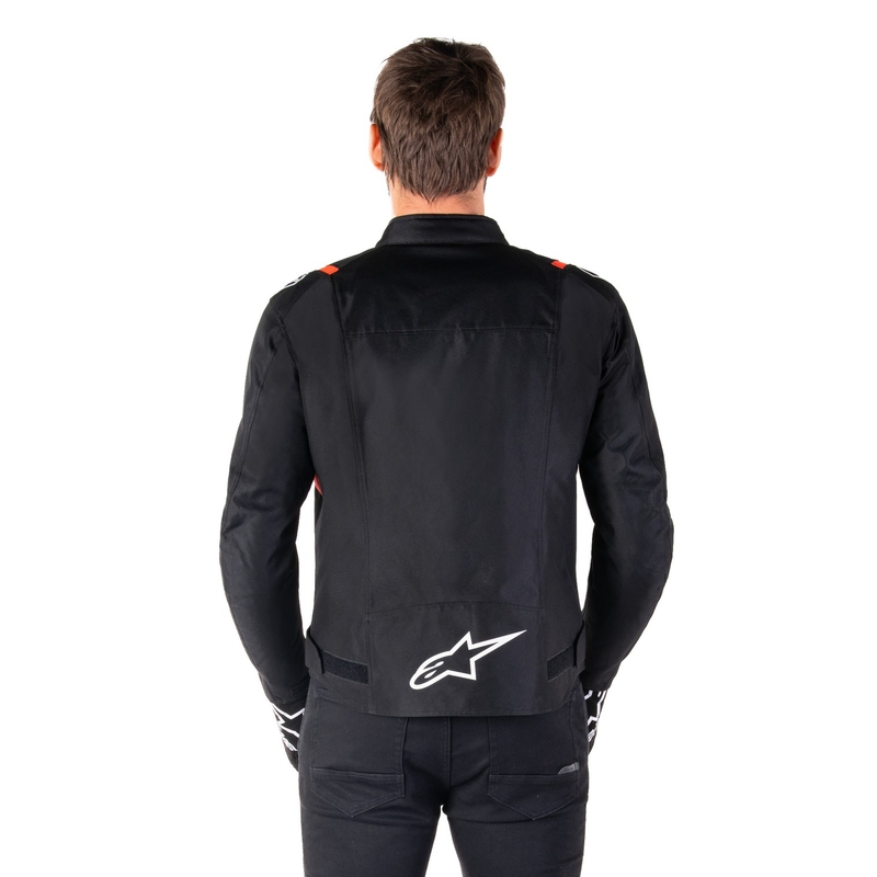 Alpinestars T-SPS 2 αδιάβροχο μπουφάν μοτοσικλέτας μαύρο-λευκό-φλούο κόκκινο