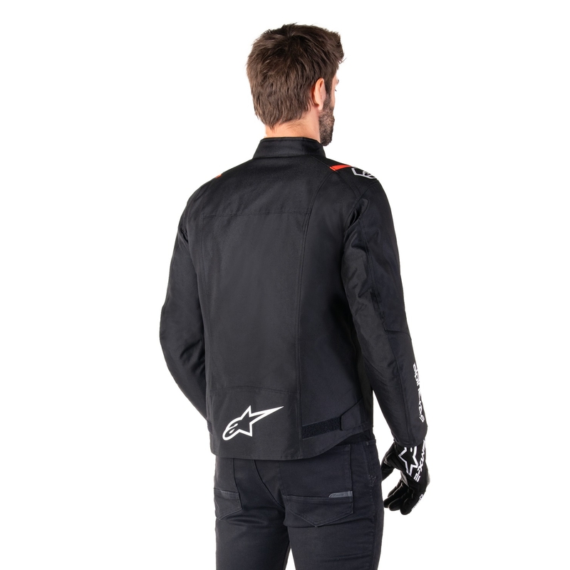 Alpinestars T-SPS 2 αδιάβροχο μπουφάν μοτοσικλέτας μαύρο-λευκό-φλούο κόκκινο
