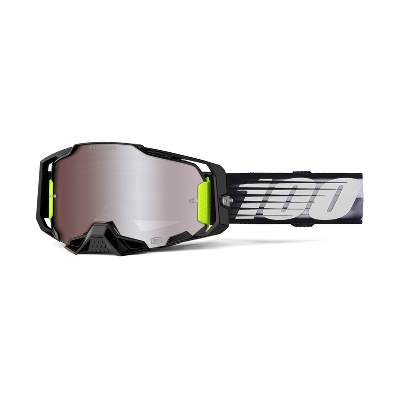 Γυαλιά Motocross 100% ARMEGA Lightspeed με ασημί plexi HIPER
