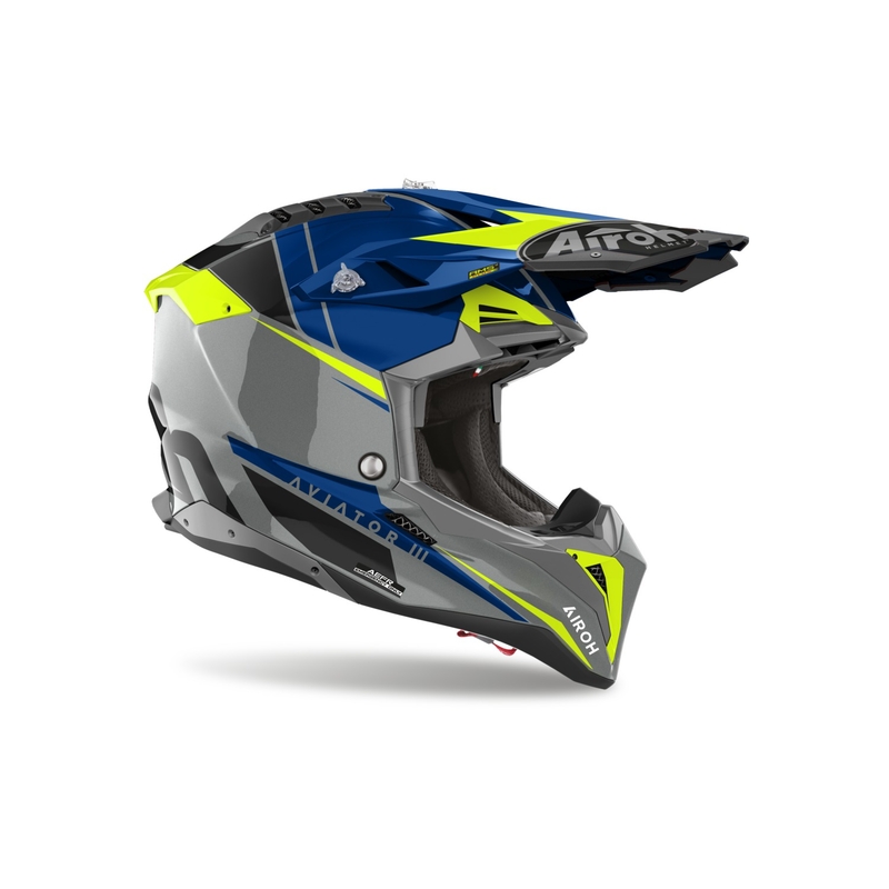 Κράνος Motocross Airoh Aviator 3.0 Push μπλε