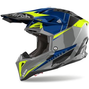 Κράνος Motocross Airoh Aviator 3.0 Push μπλε