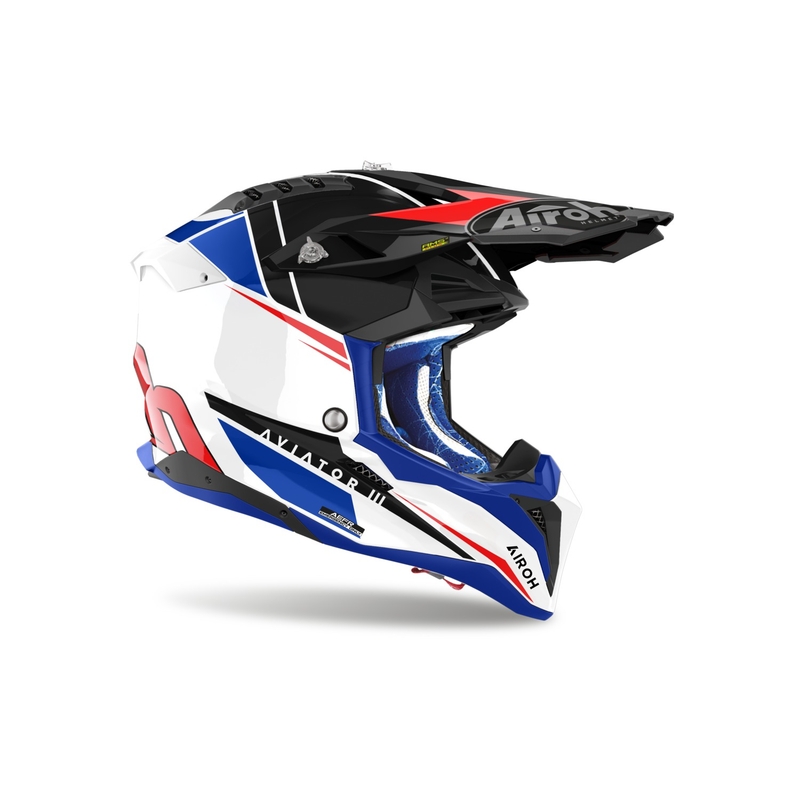 Κράνος Motocross Airoh Aviator 3.0 Push μπλε-κόκκινο