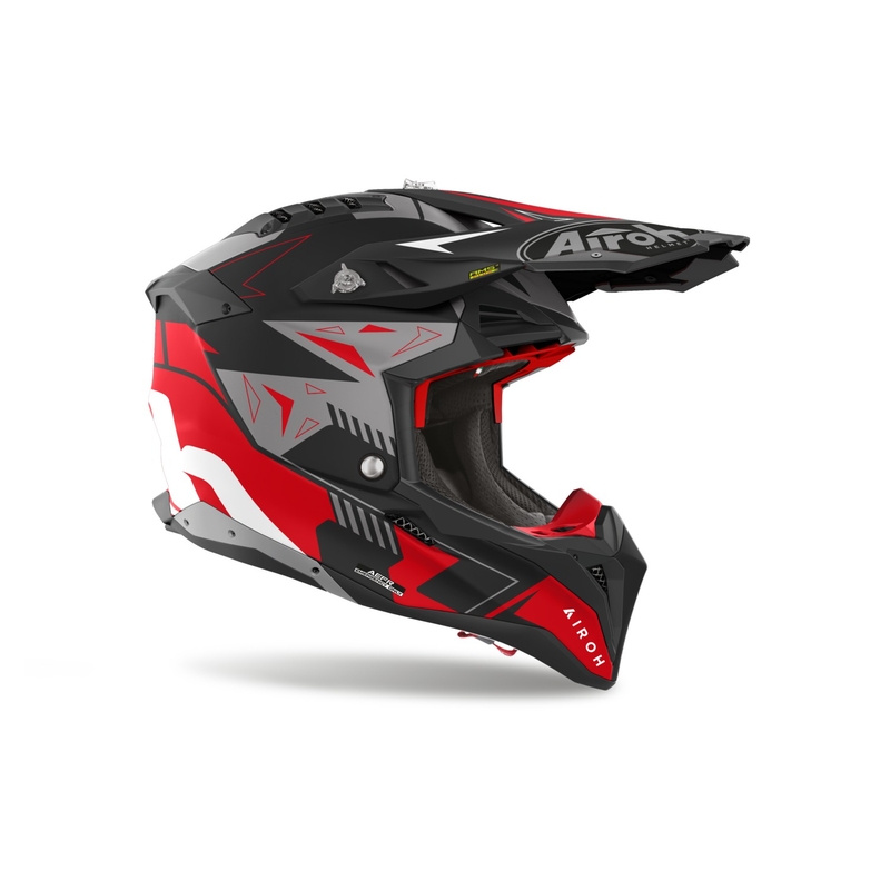 Κράνος Motocross Airoh Aviator 3 Spin κόκκινο ματ