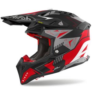 Κράνος Motocross Airoh Aviator 3 Spin κόκκινο ματ