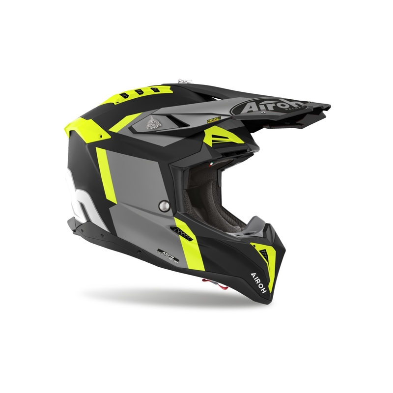 Κράνος Motocross Airoh Aviator 3 Glory κίτρινο ματ