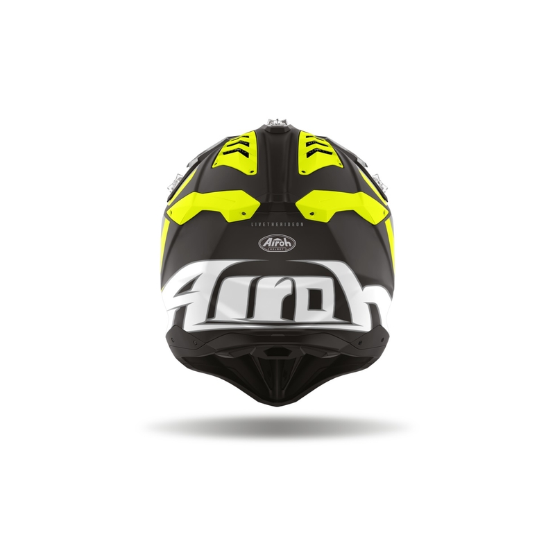Κράνος Motocross Airoh Aviator 3 Glory κίτρινο ματ