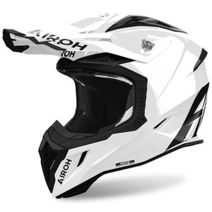 Κράνος Motocross Airoh Aviator ACE 2 Χρώμα λευκό γυαλιστερό