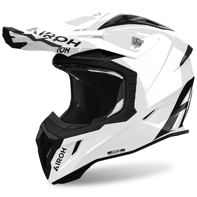 Κράνος Motocross Airoh Aviator ACE 2 Χρώμα λευκό γυαλιστερό