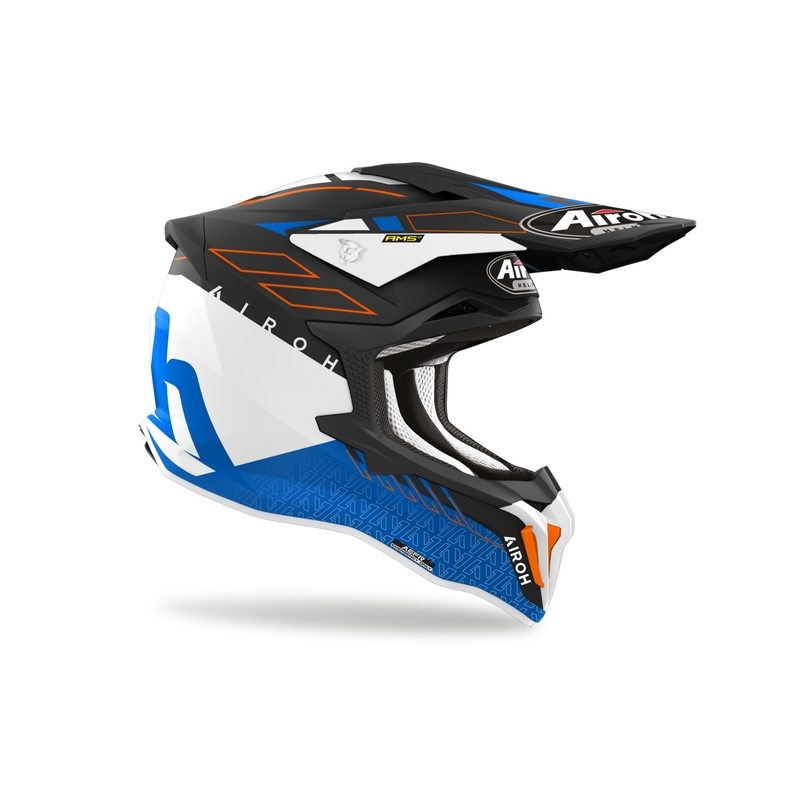 Κράνος Motocross Airoh Strycker Skin μπλε ματ προσφορά