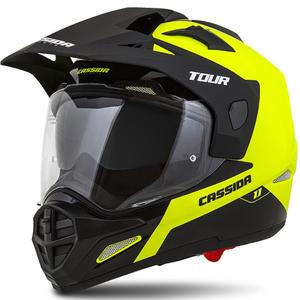 Enduro κράνος Cassida Tour 1.1 Dual μαύρο-κίτρινο-φλούο κίτρινο