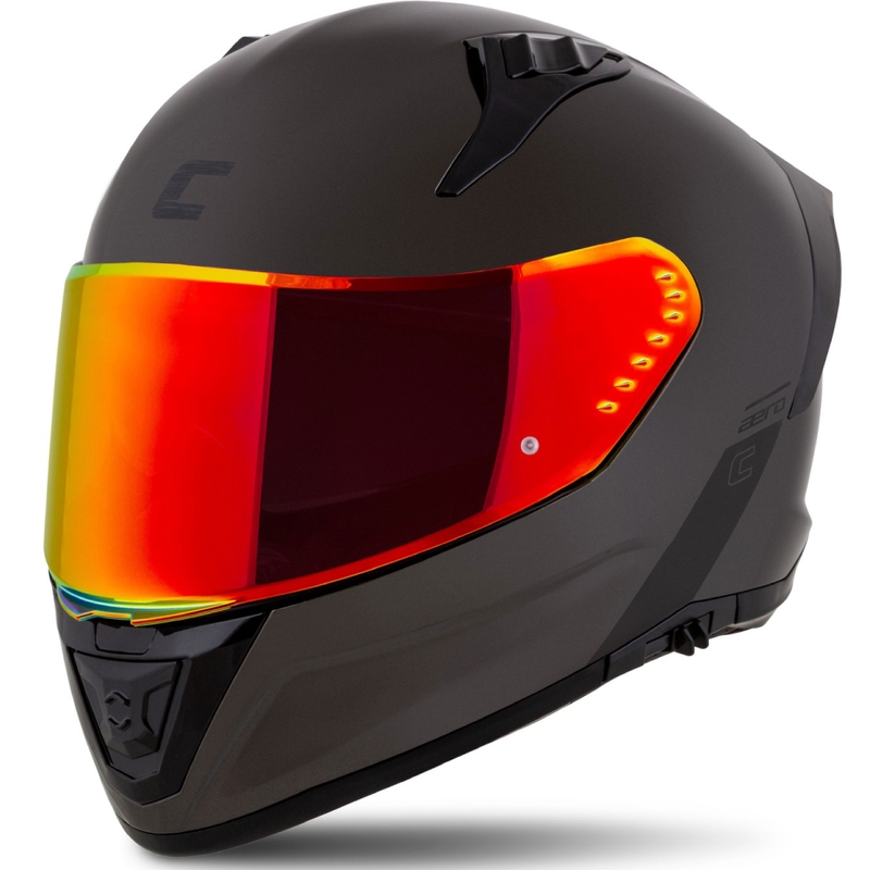 Κράνος μοτοσικλέτας Cassida Aero Super Mono Full Face Γυαλιστερό Μαύρο Χρώμιο-Μαύρο