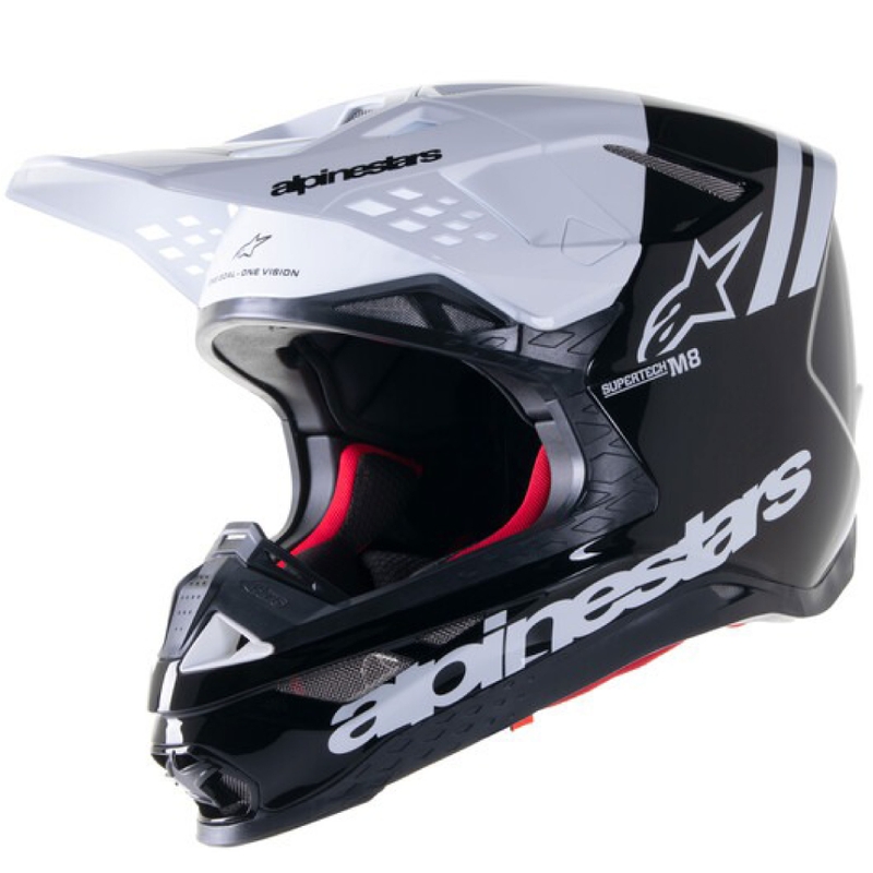 Alpinestars Supertech S-M8 Radium 2 Κράνος Motocross μαύρο και λευκό