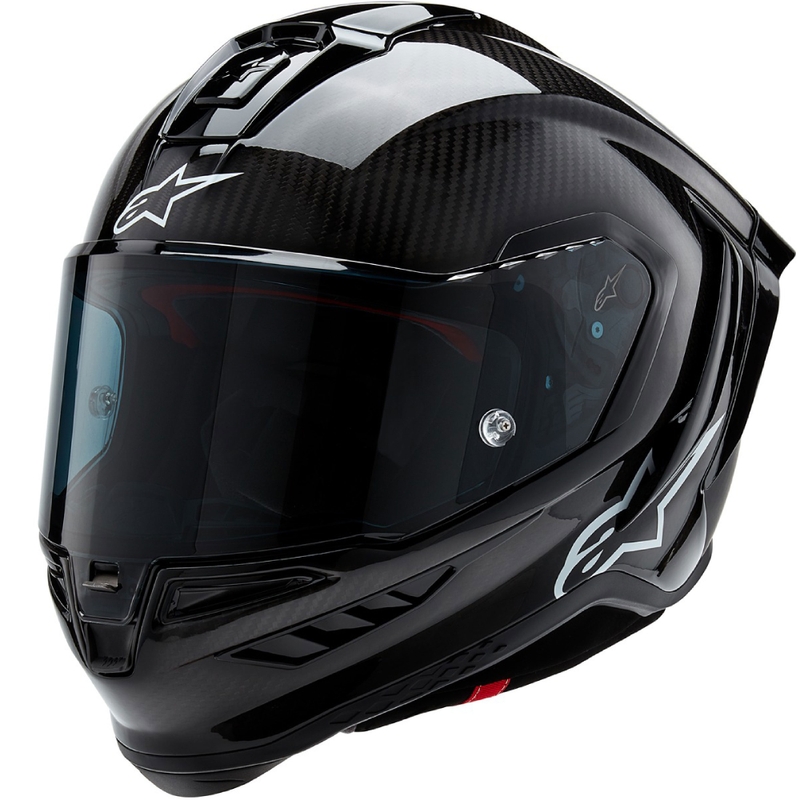 Κράνος μοτοσικλέτας full-face Alpinestars Supertech R-10 Solid μαύρο άνθρακα