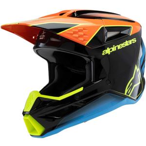 Παιδικό κράνος motocross Alpinestars S-M3 FRAY μαύρο-φλούο πορτοκαλί-φλούο κίτρινο-τιρκουάζ 2025