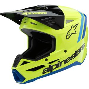 Παιδικό κράνος motocross Alpinestars S-M3 RADIUM fluo κίτρινο-μαύρο-μπλε 2025