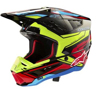 Alpinestars S-M5 Action 2 fluo κίτρινο-fluo κόκκινο κράνος motocross