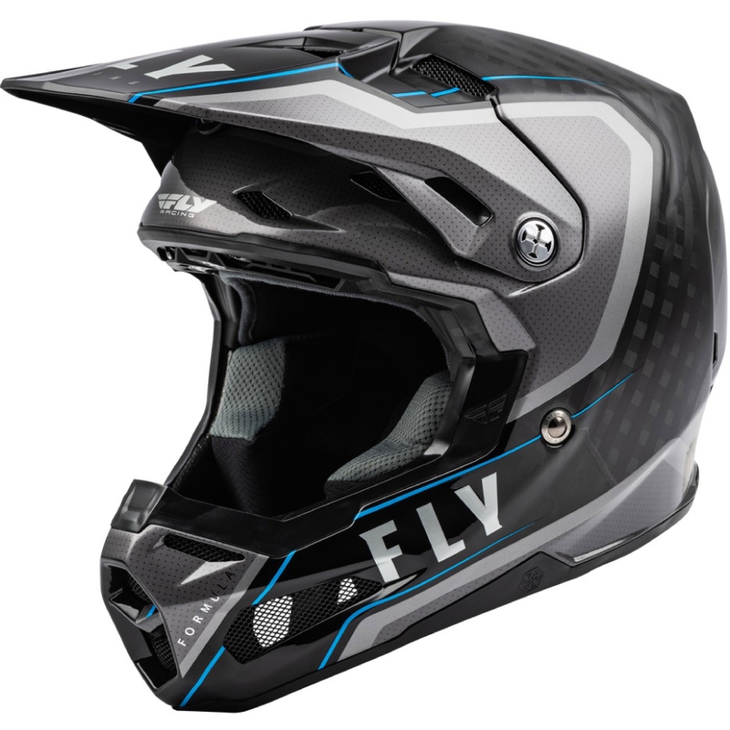 Κράνος Motocross FLY Racing Formula Axon μαύρο-γκρι-μπλε