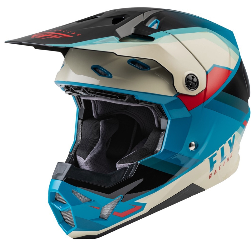Κράνος Motocross FLY Racing Formula CP μαύρο-γκρι-τιρκουάζ
