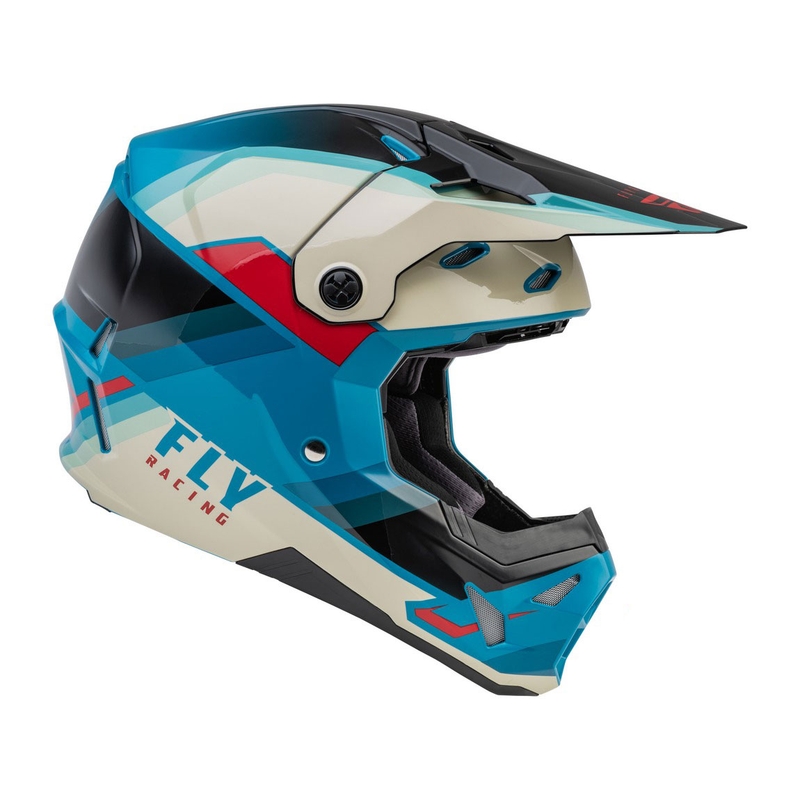 Κράνος Motocross FLY Racing Formula CP μαύρο-γκρι-τιρκουάζ