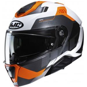 HJC i91 Carst MC7 flip-up κράνος μαύρο-γκρι-λευκό-πορτοκαλί