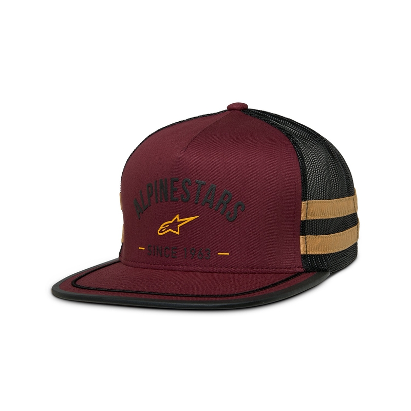 Alpinestars Backline Trucker cap τούβλο κόκκινο-μαύρο-χρυσό